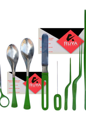 Green Chef Kitchen Culinary Tweezers 9-Piece Set Stainless Steel Offset Tweezer Spatula Scissor