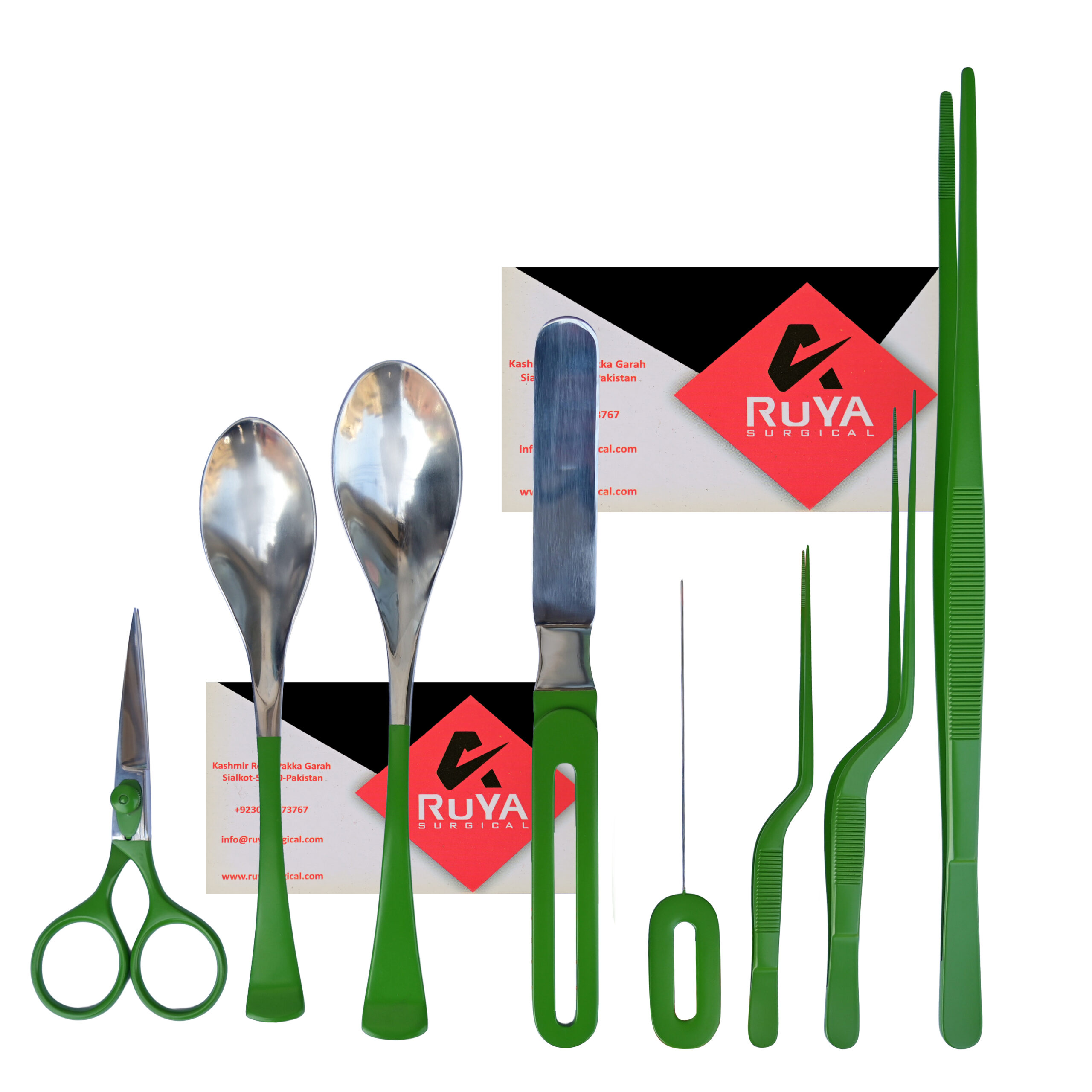 Black Chef Kitchen Culinary Tweezers 9-Piece Set Stainless Steel Offset Tweezer Spatula Scissor - Image 3