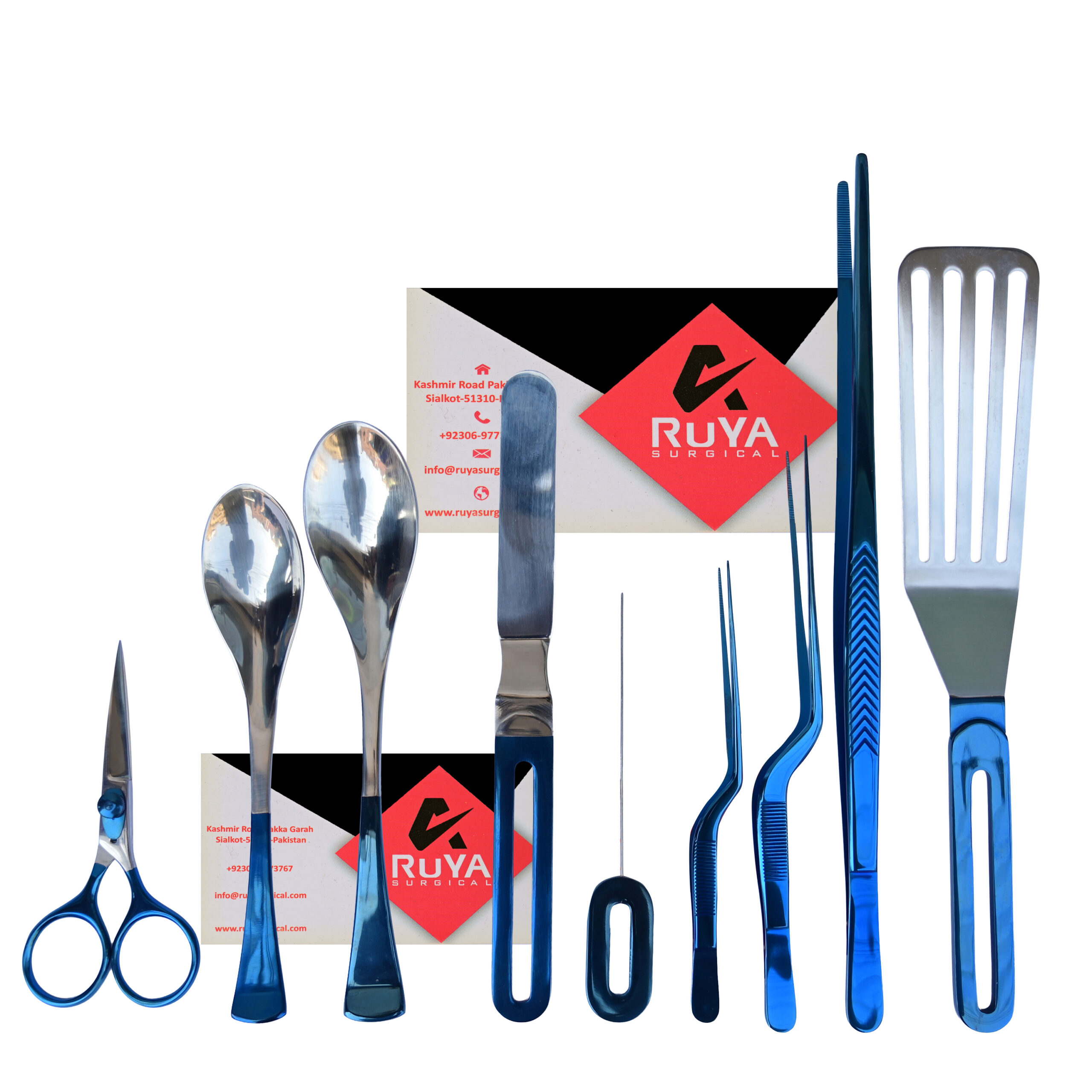 Black Chef Kitchen Culinary Tweezers 9-Piece Set Stainless Steel Offset Tweezer Spatula Scissor - Image 6